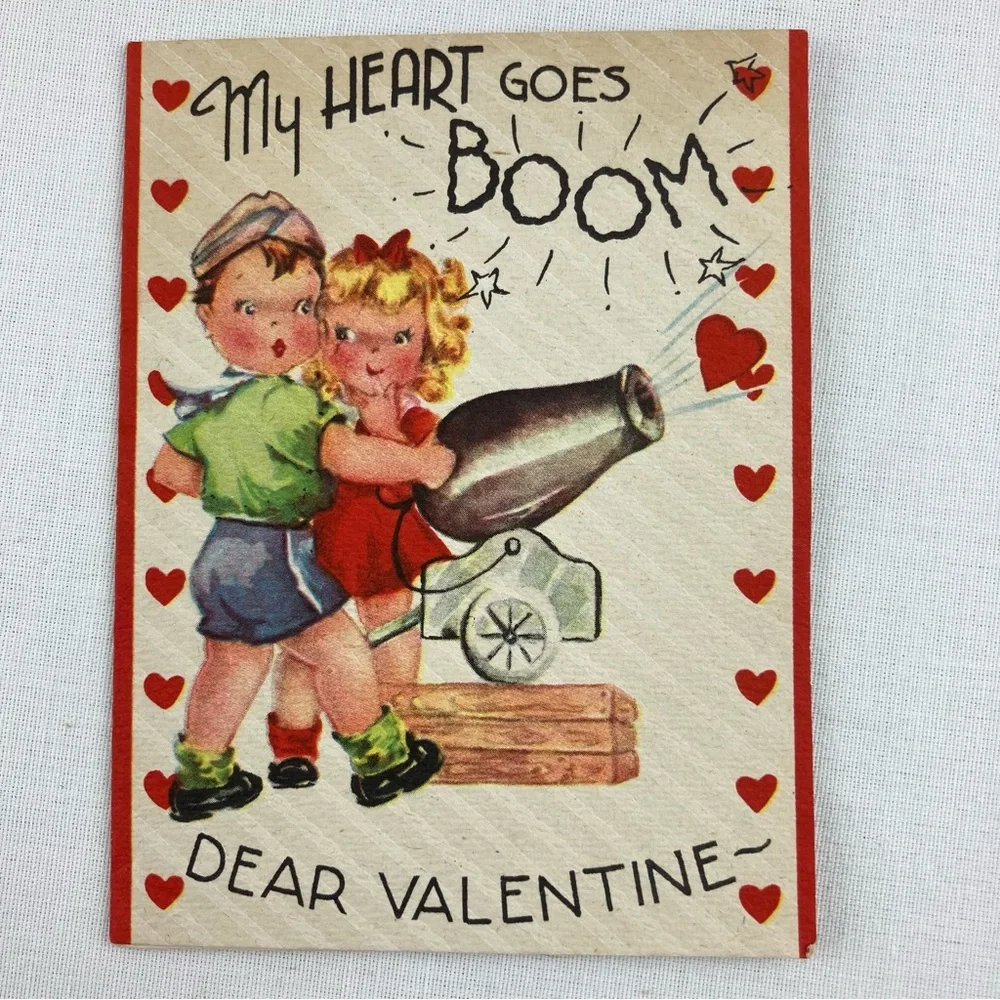 Vintage 1920's - 1940's Die Cut Valentine's Day Cards Lot Set 9 Collection